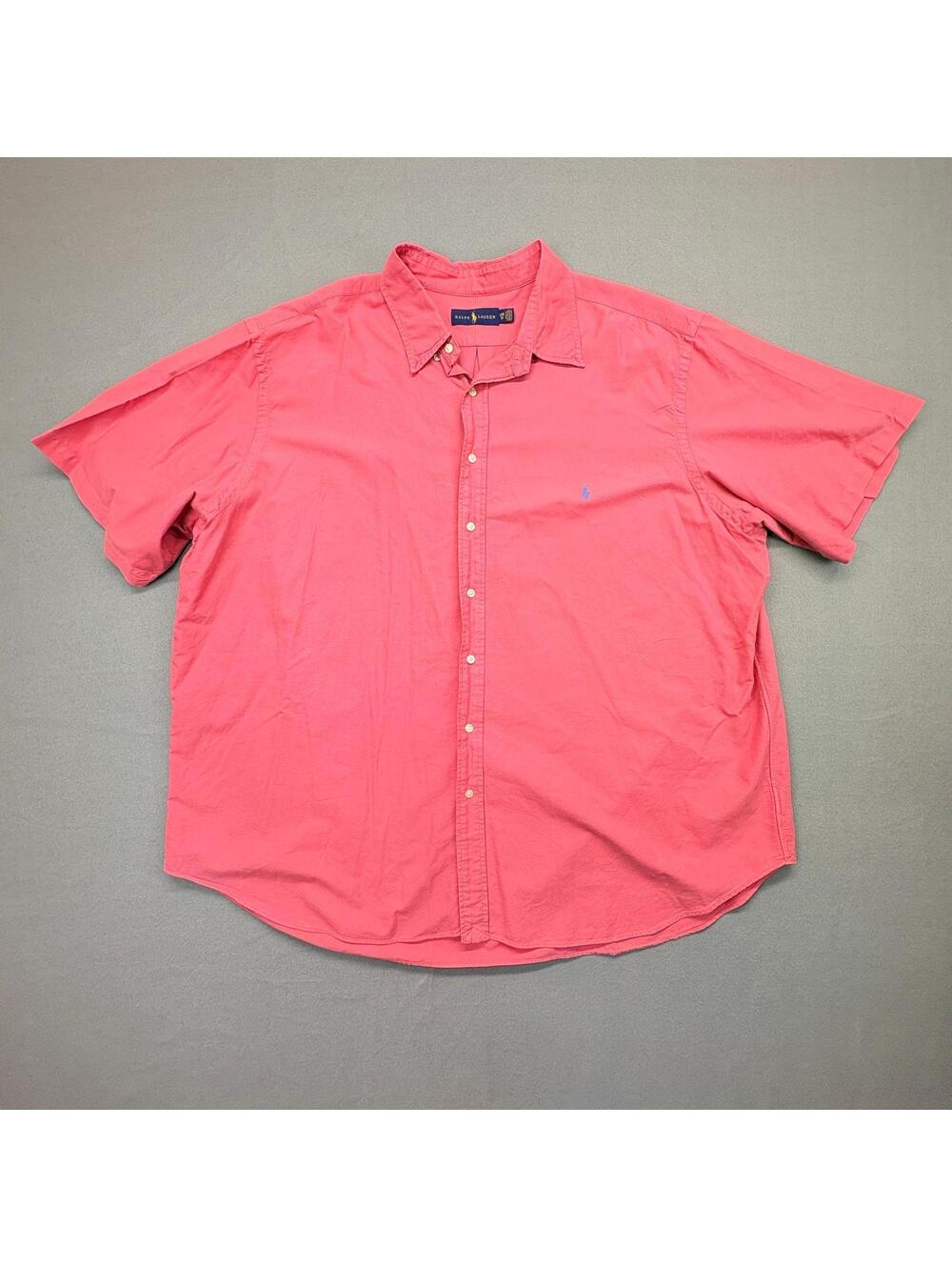 Polo Ralph Lauren 3XB Men's Shirt Classic Fit Short Sleeve Coral Pink